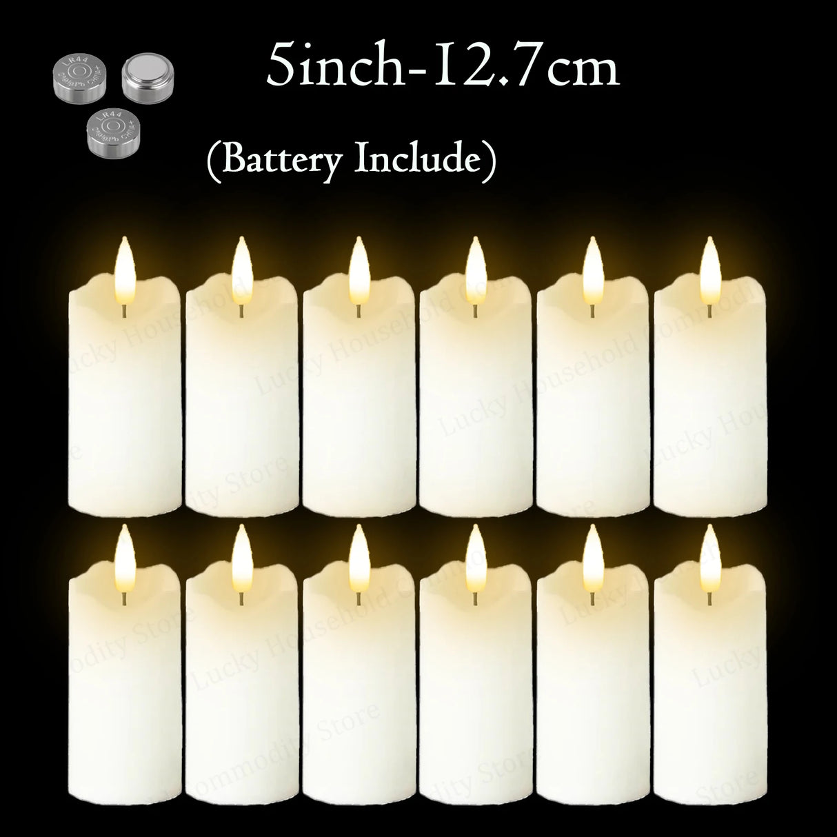 Flameless LED Pillar Candles – Battery Operated for Wedding, Christmas & Home