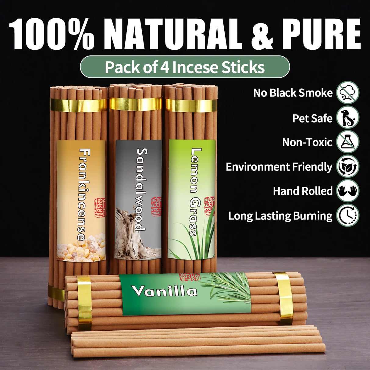 Handmade Incense Stick Set – Long-Lasting Aromas for Deep Relaxation
