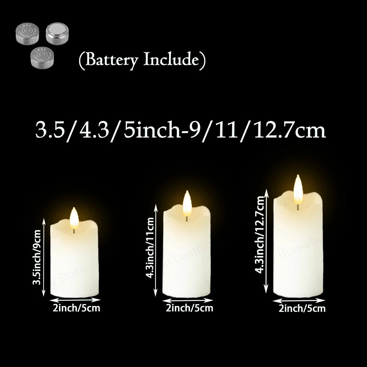 Flameless LED Pillar Candles – Battery Operated for Wedding, Christmas & Home