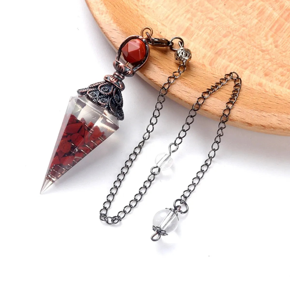 Natural Stone Hexagonal Cone Pendant – Crystal Energy Jewelry