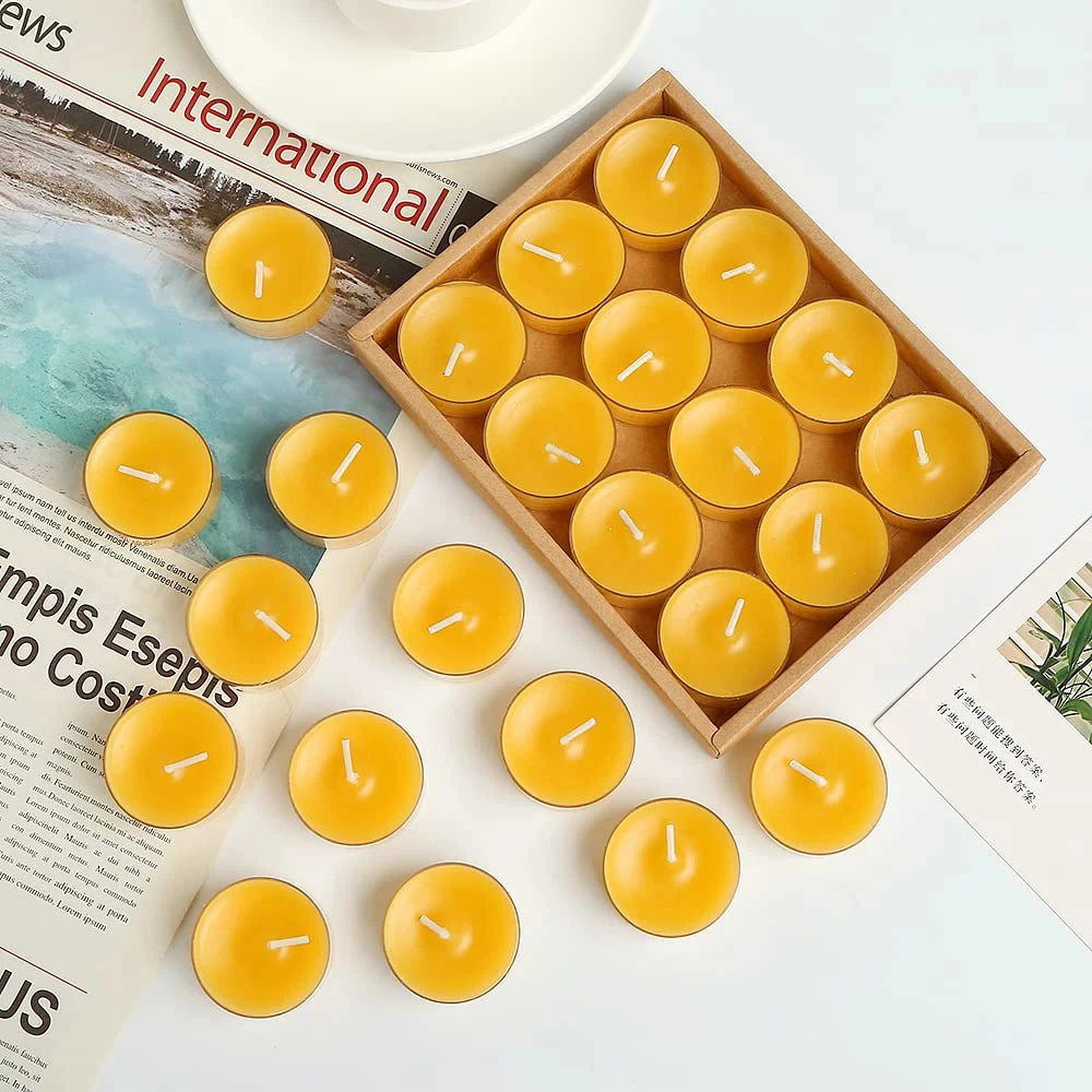 Natural Beeswax Taper Candles – Handcrafted with Cotton Wick Available in 14g / 52g Sizes