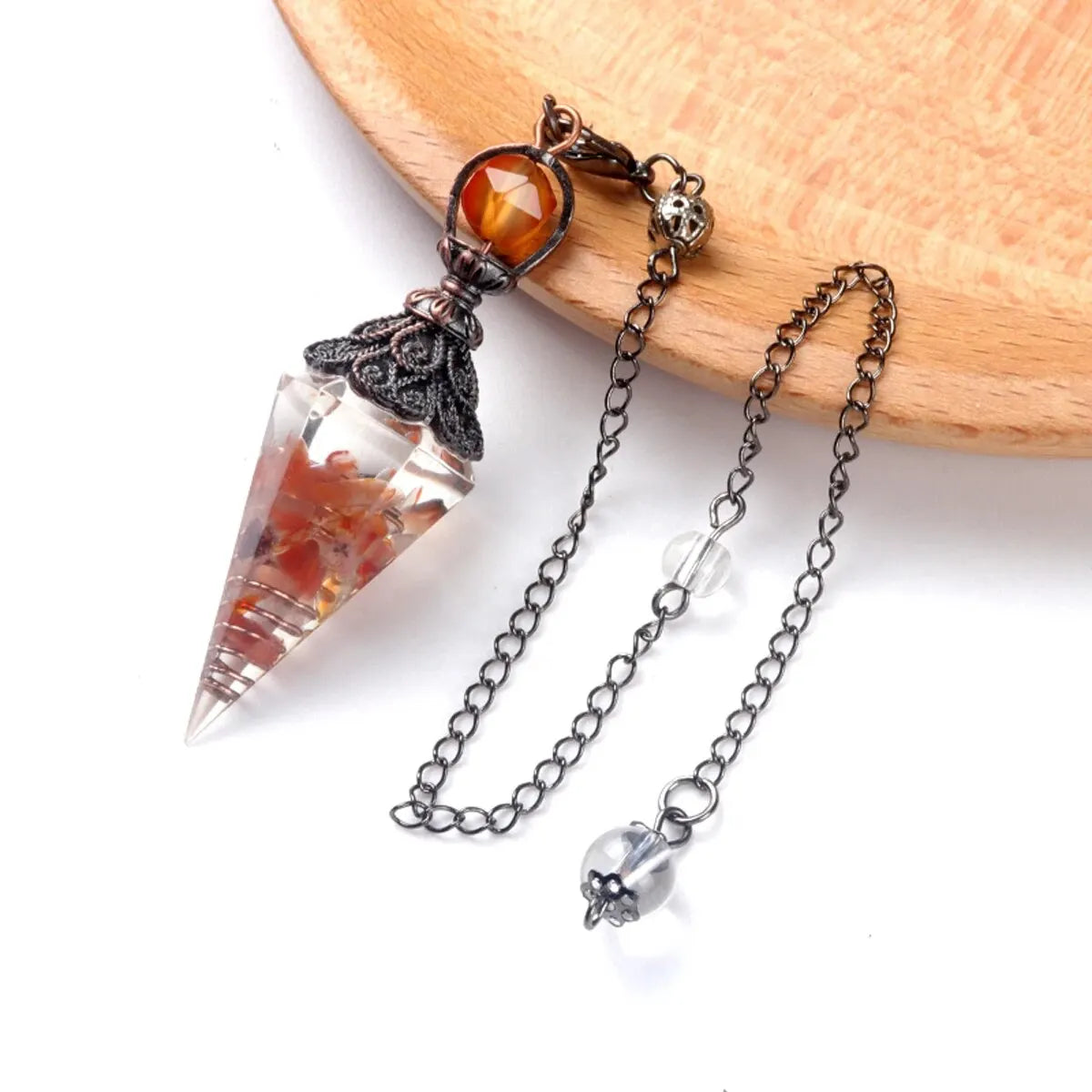 Natural Stone Hexagonal Cone Pendant – Crystal Energy Jewelry