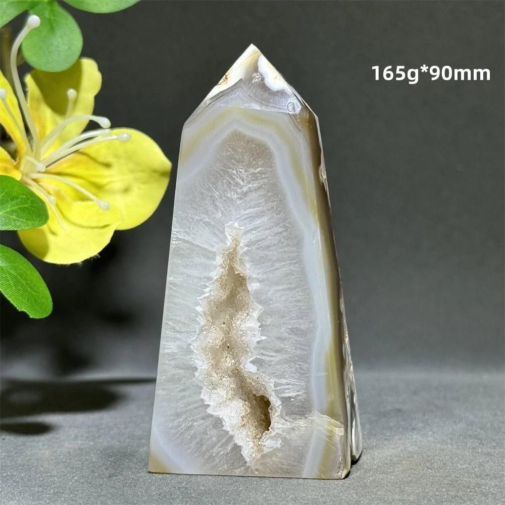 Natural Agate Crystal Cave Quartz Tower