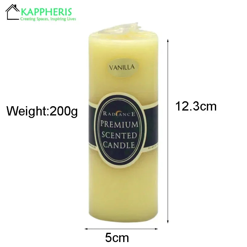 Flameless Pillar Candles – Black, Red & Yellow Scented Soy Wax Candles for Prayer, Church, or Home Aromatherapy