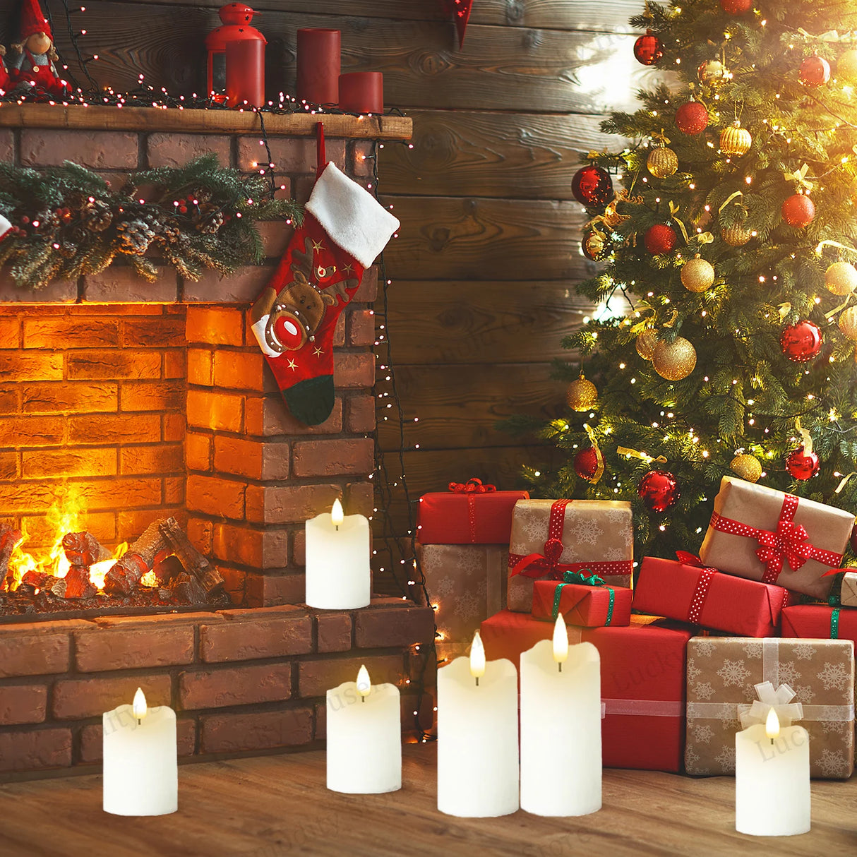 Flameless LED Pillar Candles – Battery Operated for Wedding, Christmas & Home