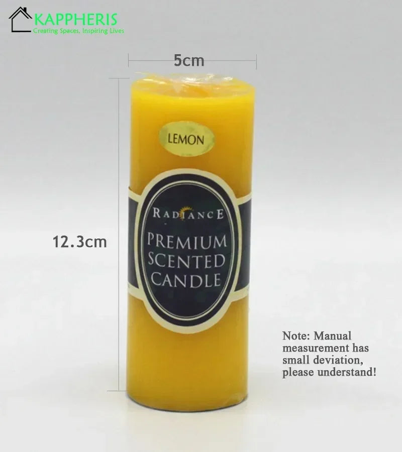 Flameless Pillar Candles – Black, Red & Yellow Scented Soy Wax Candles for Prayer, Church, or Home Aromatherapy