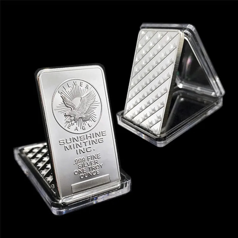 1 Oz American Sunshine Minting Silver Bar Silver Bullion Bar Commemorative Silver Coins Collection