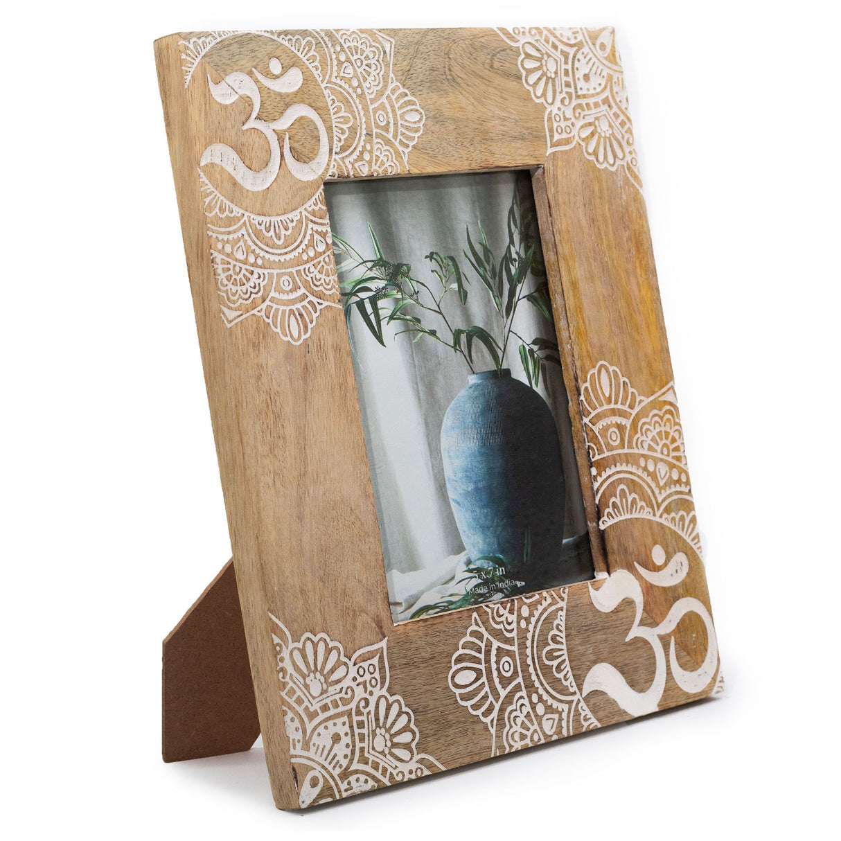 Large Mango Wood Picture Frame – Mandala Design (13×18 cm)