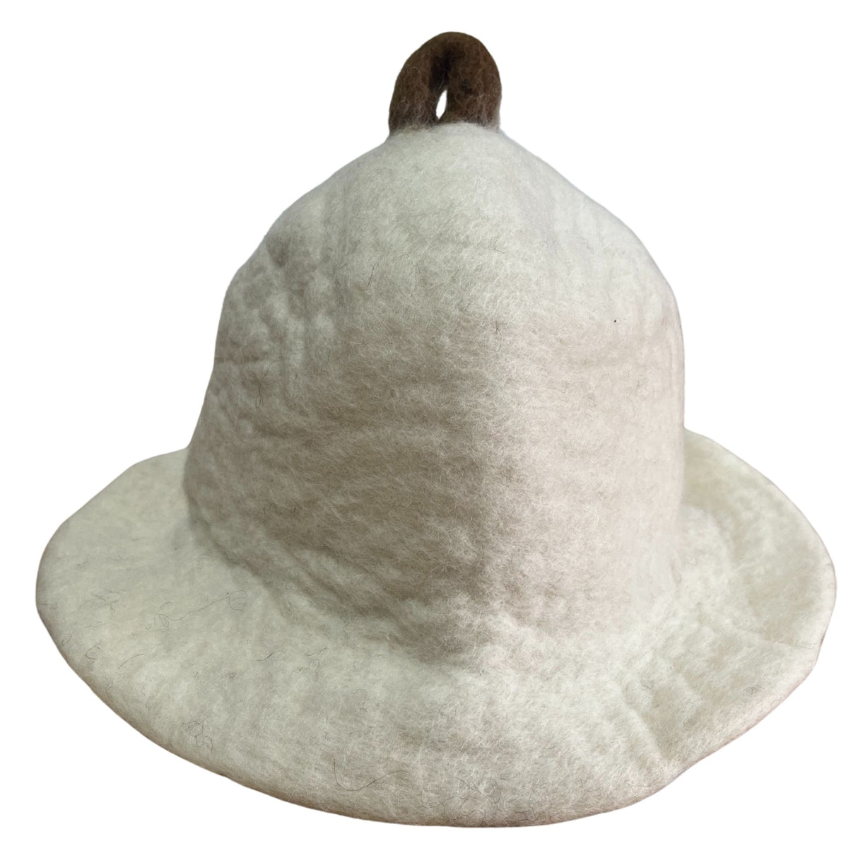 Felted Sauna Bowl Hat – Natural