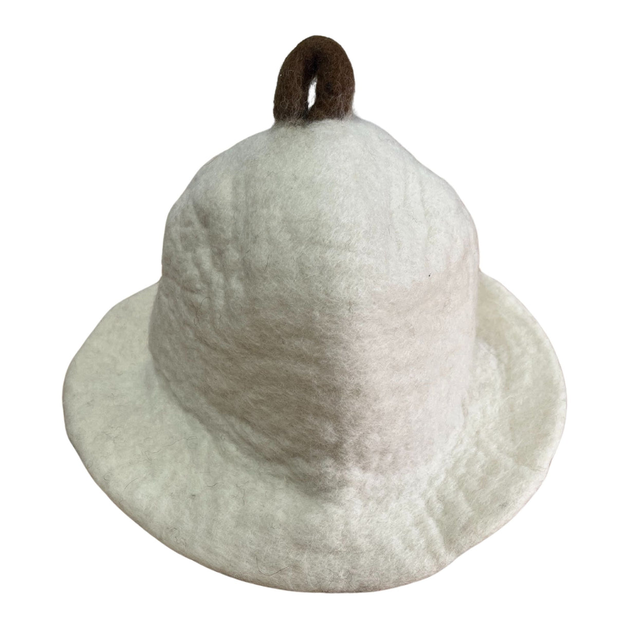 Felted Sauna Bowl Hat – Natural