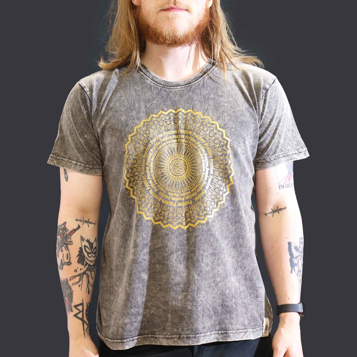 Large Stone Washed T-Shirt - Mandala