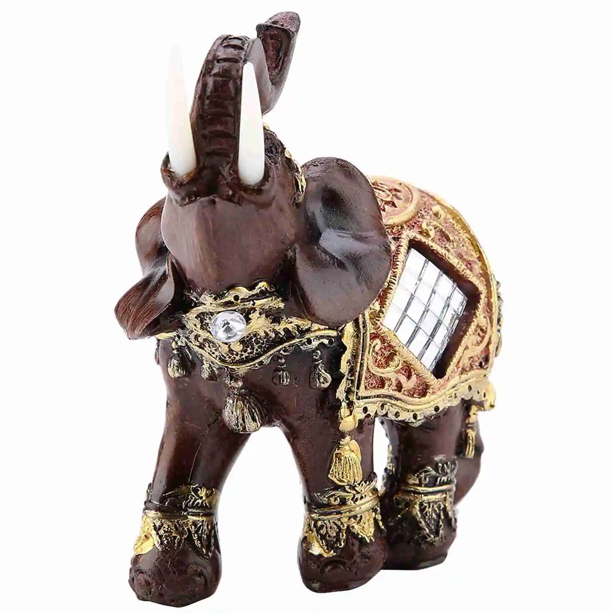 Feng Shui Wood-Grain Elephant Statue – Lucky Wealth Figurine – view 8