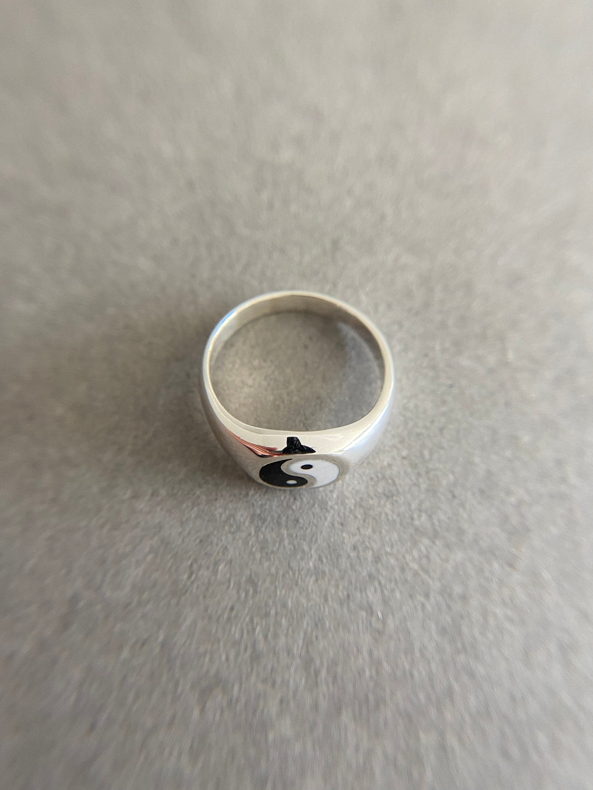 Sterling Silver Yin and Yang Rings - Sterling Silver