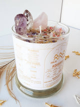 AQUARIUS Candle for Aquarius Gift Zodiac Candle with Dried Flower Candle Aquarius Crystals Astrology Candle Trendy Candle Herbal