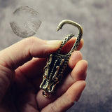 Brass Dragon & Phoenix Keychain – Chinese Copper Art – view 5
