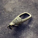 Brass Dragon & Phoenix Keychain – Chinese Copper Art – view 6