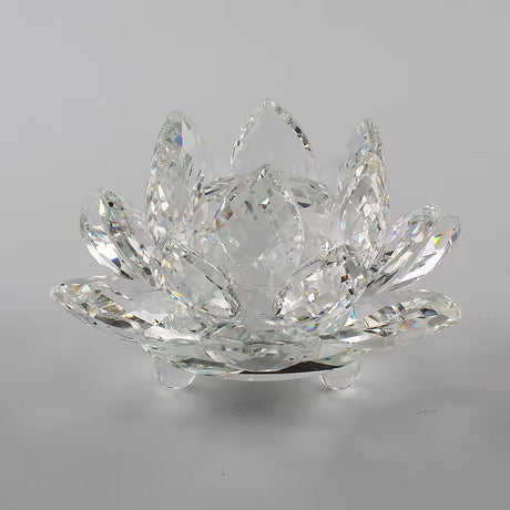 6.2Cm Quartz Crystals Lotus Flower Crafts Glass Fengshui Ornaments Healing Crystals Home Party Wiccan Decor Yoga Gifts Souvenir