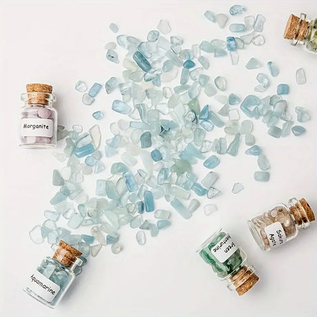 12Pcs Crystal Gemstone Chip Bottle,Mini Crystals,Spell Jars,Real Crystals for Witchcraft Supplies,Witchcraft Healing Crystals