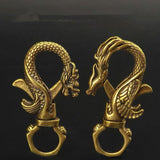 Brass Dragon & Phoenix Keychain – Chinese Copper Art – view 9
