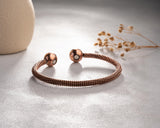 Handmade Copper Tensor Bracelet – Spiral Adjustable Bangle – view 6