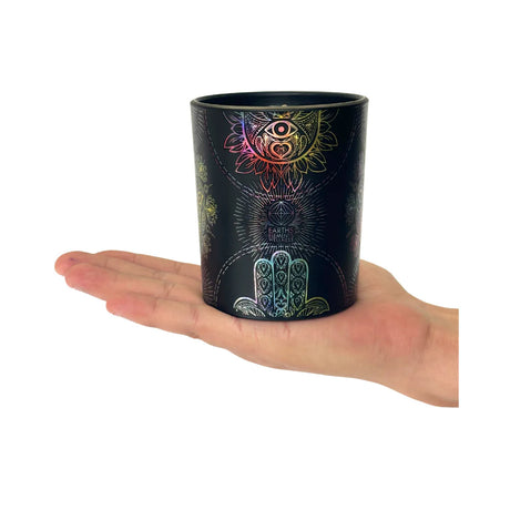 Crystal Candle Hamsa