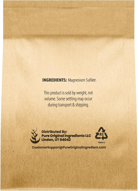 Epsom Salt Pure Magnesium Sulfate, Food Grade, Soaking Solution (1 Pound)