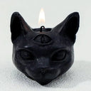 Three-Eyed Cat Candle – Gothic Scented Soy Wax – view 10