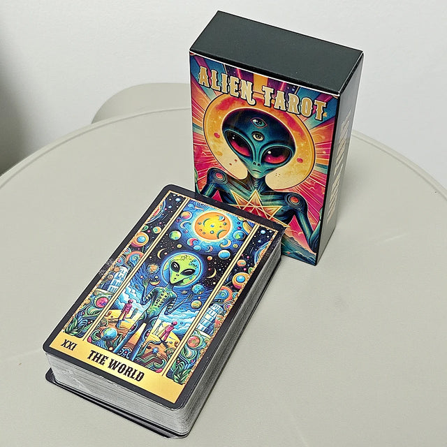 Alien tarot deck cards
