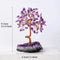 Amethyst Healing Crystals Stones Tree Wire Wrapped on Natural Crystals Gravel with Base Home Desk Living Room Stone Decoration