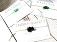 Raw Crystal Chip Bracelet: Adjustable Waxed Cord Anklet