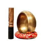 Handmade Nepalese singing bowl with striker