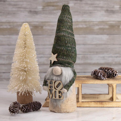 Glittered Sisal Christmas Tree Decoration - 11.5" - Cream