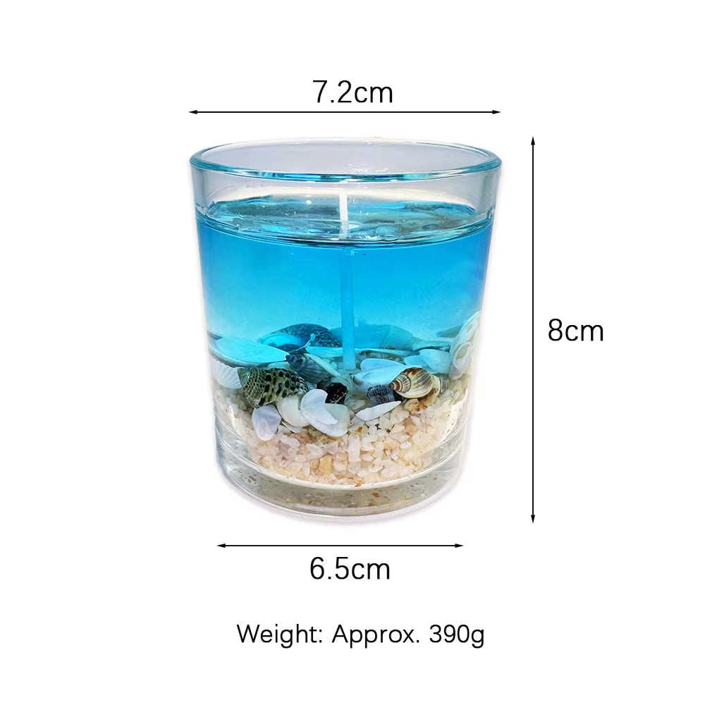 Ocean Gel Crystal Candle – Handmade Soy Wax Cup – view 6