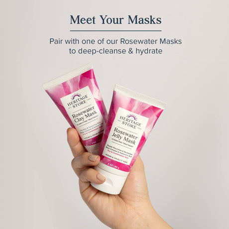 Rosewater Facial Toner with Hyaluronic Acid, Dry to Combination Skin Care, Hydrating Toner Refines Pores & Minimizes the Appearance of Fine Lines & Wrinkles, Alcohol Freeǂ, Vegan, 8Oz