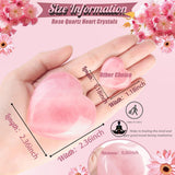 60Mm Rose Quartz Crystals Heart Large Healing Crystals Heart Love Shaped Stone Pink Crystal Gifts 1PC