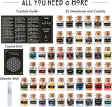 Bulk Crystals and Healing Stones 50 PCS - Real Mini Crystals for Spell Jars - Crystals for Witchcraft - Crystal Sets for Witchcraft Supplies - Real Crystal Witch Healing Crystals for Beginners Set