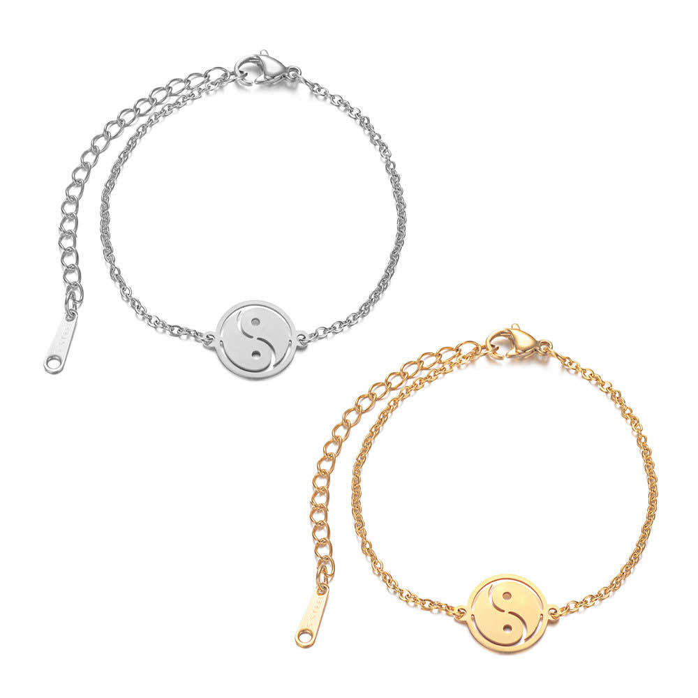 Seven Chakra Sun & Yin Yang Bracelet – Titanium Steel – view 3