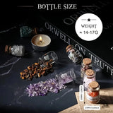 12Pcs Crystal Gemstone Chip Bottle,Mini Crystals,Spell Jars,Real Crystals for Witchcraft Supplies,Witchcraft Healing Crystals