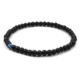 Evil Eye & Obsidian Bead Bracelet – Set of 2, 6 mm – view 6