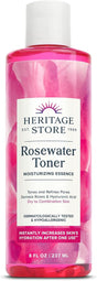 Rosewater Facial Toner with Hyaluronic Acid, Dry to Combination Skin Care, Hydrating Toner Refines Pores & Minimizes the Appearance of Fine Lines & Wrinkles, Alcohol Freeǂ, Vegan, 8Oz