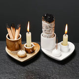 5-in-1 Ceramic Incense & Candle Holder – with Ash Catcher Tray – view 3