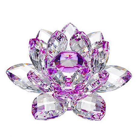 6.2Cm Quartz Crystals Lotus Flower Crafts Glass Fengshui Ornaments Healing Crystals Home Party Wiccan Decor Yoga Gifts Souvenir