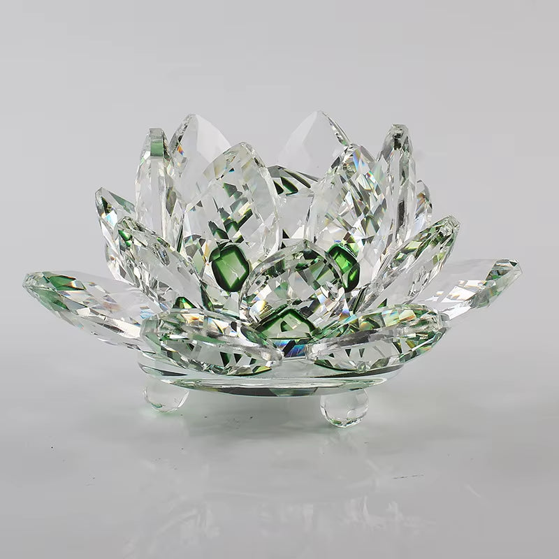 6.2Cm Quartz Crystals Lotus Flower Crafts Glass Fengshui Ornaments Healing Crystals Home Party Wiccan Decor Yoga Gifts Souvenir