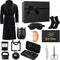 15 Pcs Birthday Gifts for Men Beard Care Set for Him Dad Birthday Gifts Basket Ideas Kit for Men Tumbler Bath Robe for Father'S Day Dad Husband Boyfriend Box (Unhooded,Black)