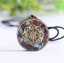 Tree of Life Orgonite Pyramide Amethyst Obsidian Stone Pyramid Crystal Healing Reiki Energy Orgone Collection