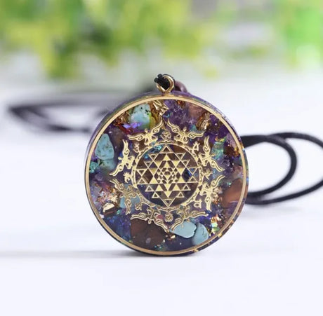 Tree of Life Orgonite Pyramide Amethyst Obsidian Stone Pyramid Crystal Healing Reiki Energy Orgone Collection
