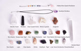 24Pcs Healing Crystal Starter Kit Meditation Spirituality Therapy Pendulum Set