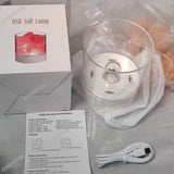 Rechargeable Crystal Salt Night Light – Warm & Rainbow Glow – view 5