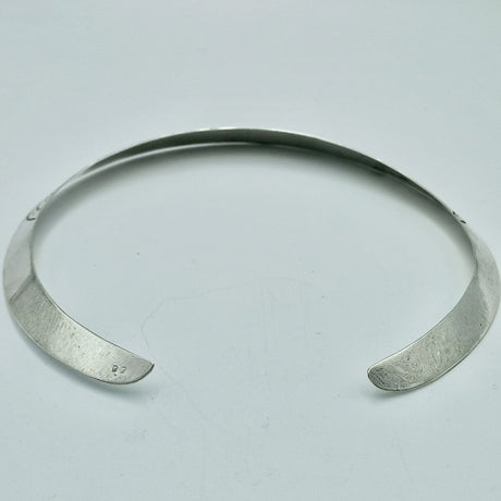 925 Sterling Silver Necklace, Crafted Silver Necklace, Silver Rigid Choker, African Cuff Necklace, Shiny Silver Rigid Necklace,