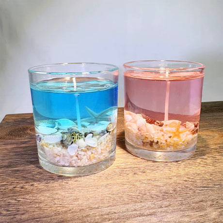 Ocean Gel Crystal Candle – Handmade Soy Wax Cup – view 3